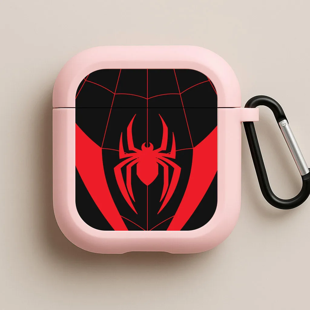 Red And Black Spider Costume  AirPods Case compact anti slip case fashion portable leather airpods case