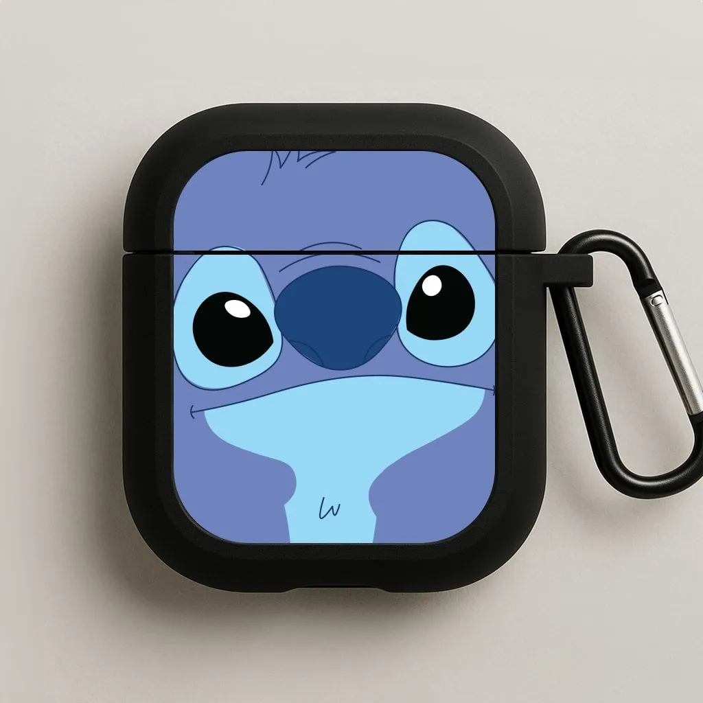 Blue Alien Face AirPods Case airpods travel protector airpods travel companion