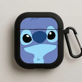 Blue Alien Face AirPods Case Lightweight Charging Case Tech Accessory Organizer
