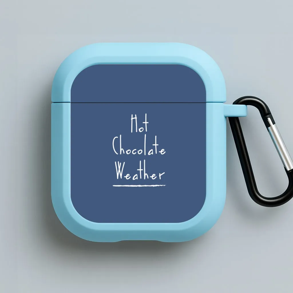 lightweight ergonomic travel shell Hot Chocolate Weather AirPods Case
