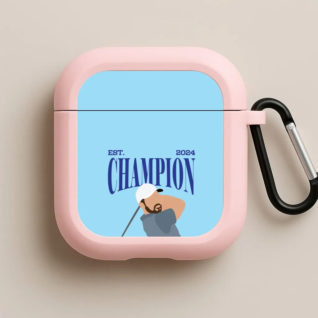 custom printed earbuds case Schauffele Champion 2024 AirPods Case