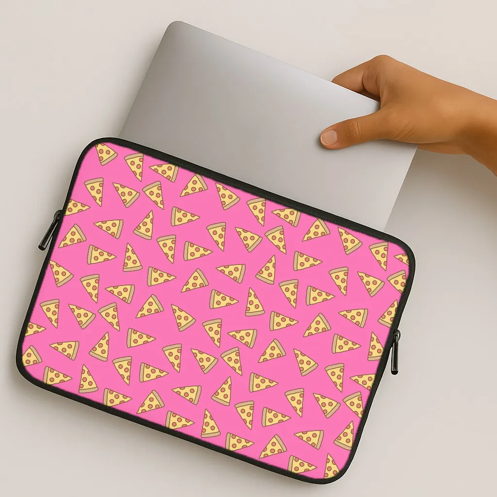 Durable Build Texture Hybrid Grip Pizza Pattern Laptop Sleeve