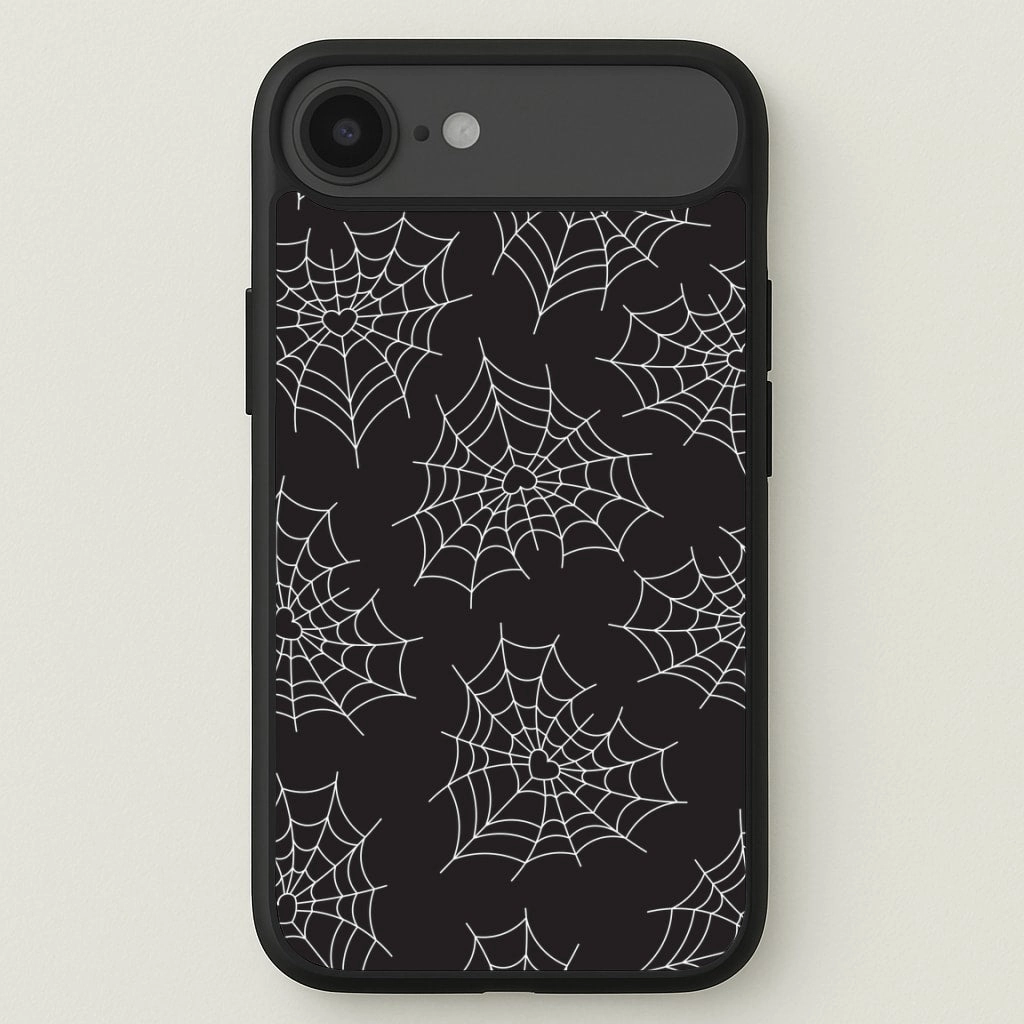 Spiderweb Hearts Pattern Phone Case Anti Shock Classic Style