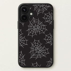 Spiderweb Hearts Pattern Phone Case Casual Wear Clear Surface