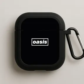 Durable Rubber Case Band Name Black AirPods Case