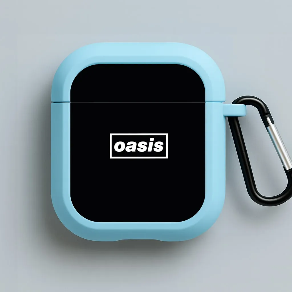 Band Name Black AirPods Case Minimalist Travel Holder grip texture airpods cover