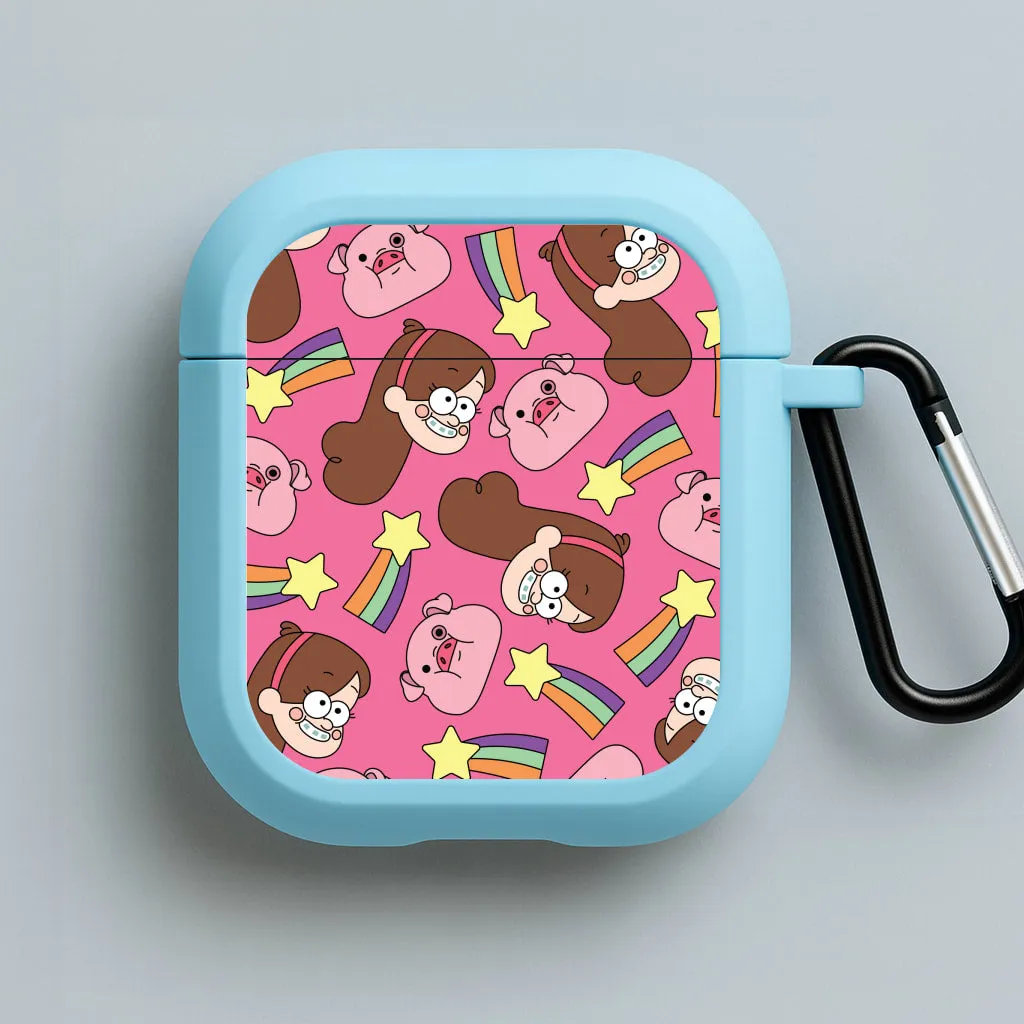 Modern Rubber Organizer Mabel And Stars Pattern AirPods Case
