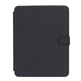 Trigon Leather Folio Case - iPad Pro 12.9" (5th & 6th Gen), Pebble Black Minimal Design