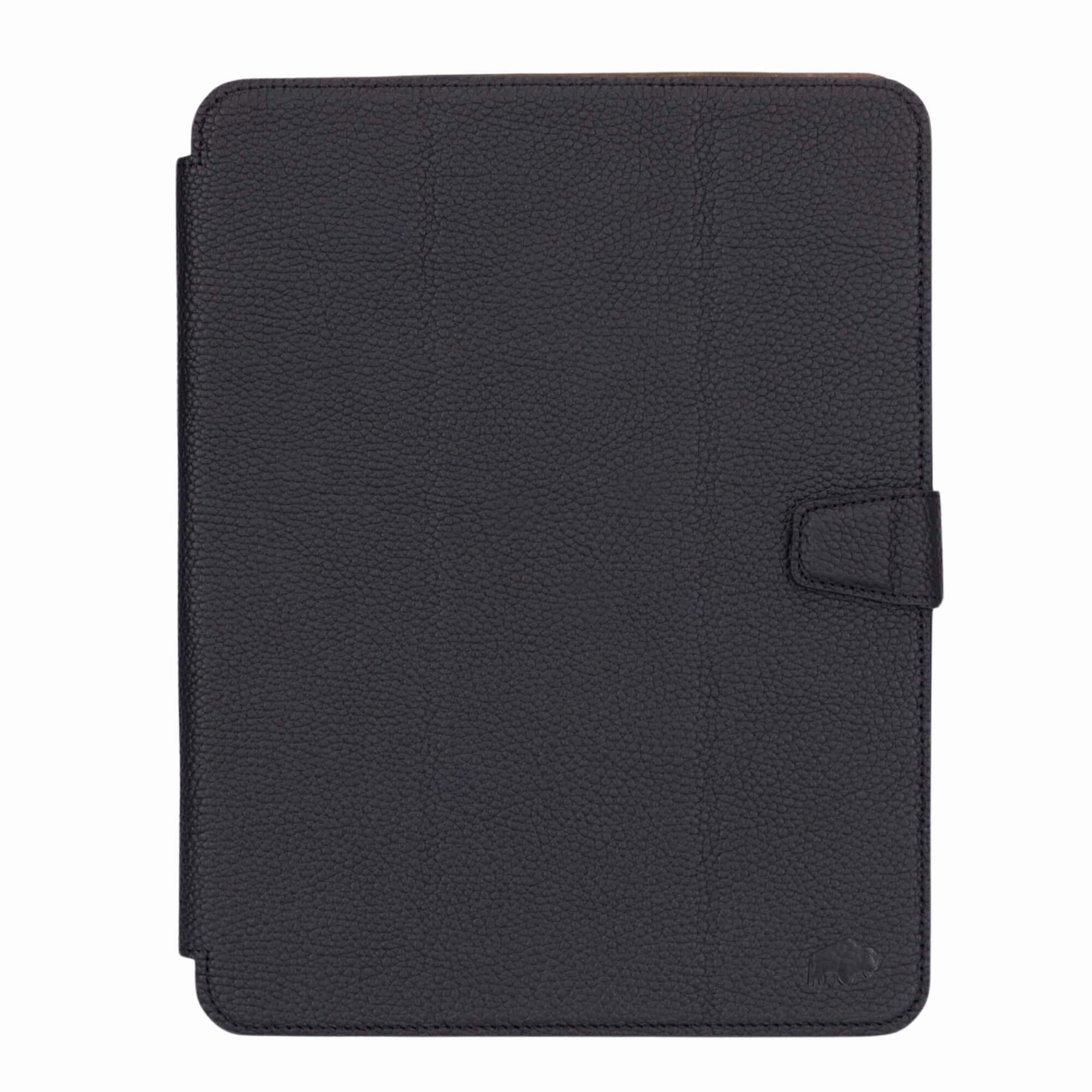 Trigon Leather Folio Case - iPad Pro 12.9" (5th & 6th Gen), Pebble Black Minimal Design