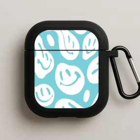 Trippn Smiley - Blue AirPods Case wireless earbuds guard fashion minimalist airpods case