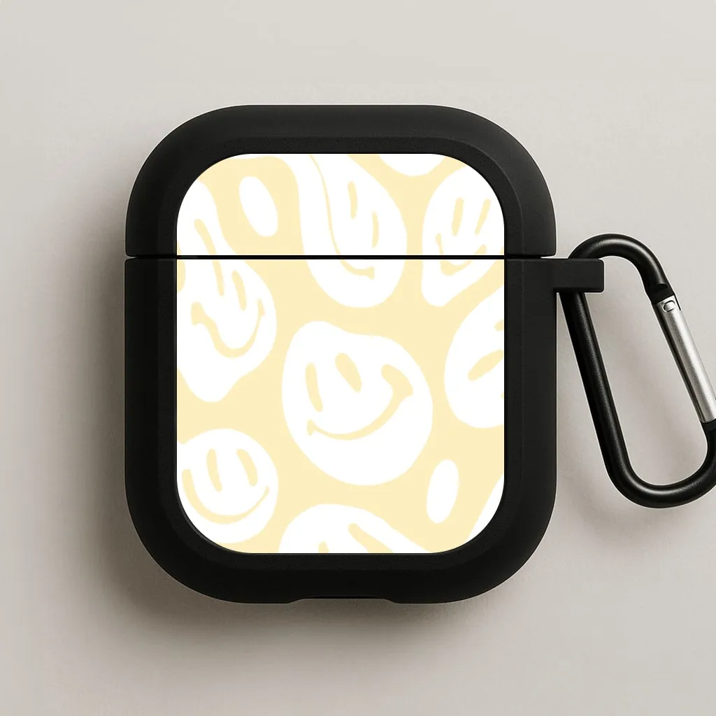 Trippn Smiley - Yellow AirPods Case ultra grip texture case