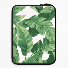 Tropical Banana Leaf Pattern Laptop Sleeve Durable Texture Finish Protective barrier