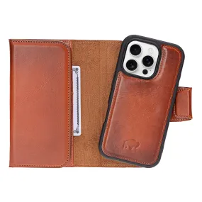 Everyday Comfort Tudor Tri-Fold Leather Wallet Case ?C iPhone 16 Pro Max, Burnished Tan