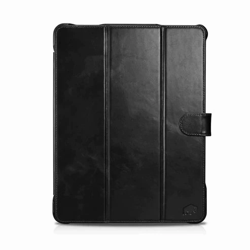 Secure Storage Tablet Sleeve Office Turner Leather Folio Case - iPad Pro 12.9" (4th Gen) Smart Folio, Black