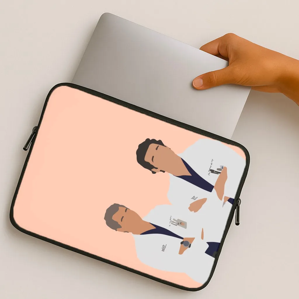 Colorful Pattern Two Doctors Arm Crossed - Grey's Laptop Sleeve