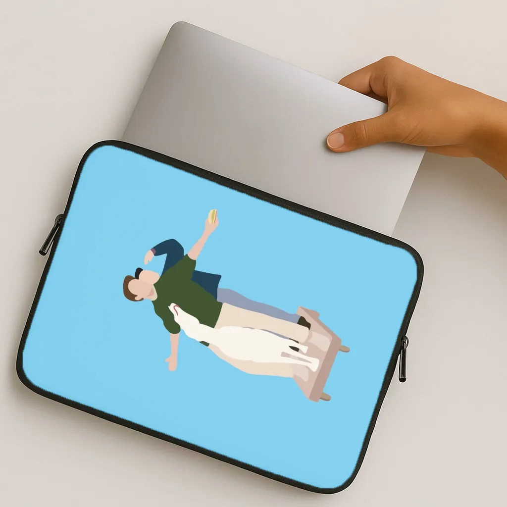 Durable Protection Layer Two Men And A Dog Laptop Sleeve