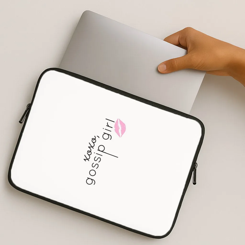 Marble Pattern Scratchproof Surface XOXO Gossip Laptop Sleeve