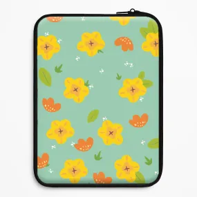 Yellow And Orange Pattern - Floral Laptop Sleeve Protective Shell Design