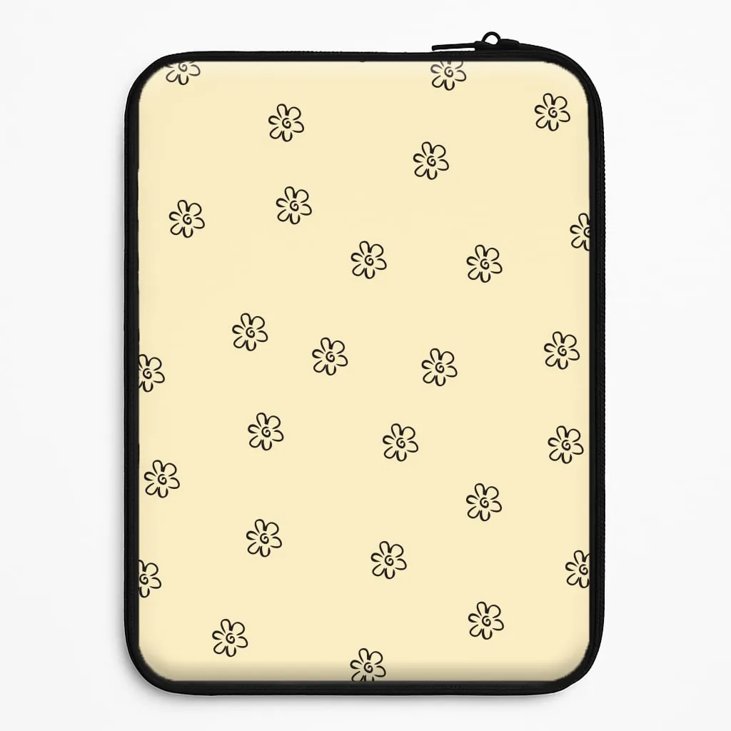 Detail Flower Pattern - Yellow Laptop Sleeve Minimal Feel