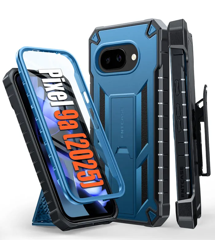 FNTCASE For Google Pixel 9A 6.3 inch Phone Case: Rugged Protective Phone Case with Belt Clip Holster and Kickstand High gloss Durable Form