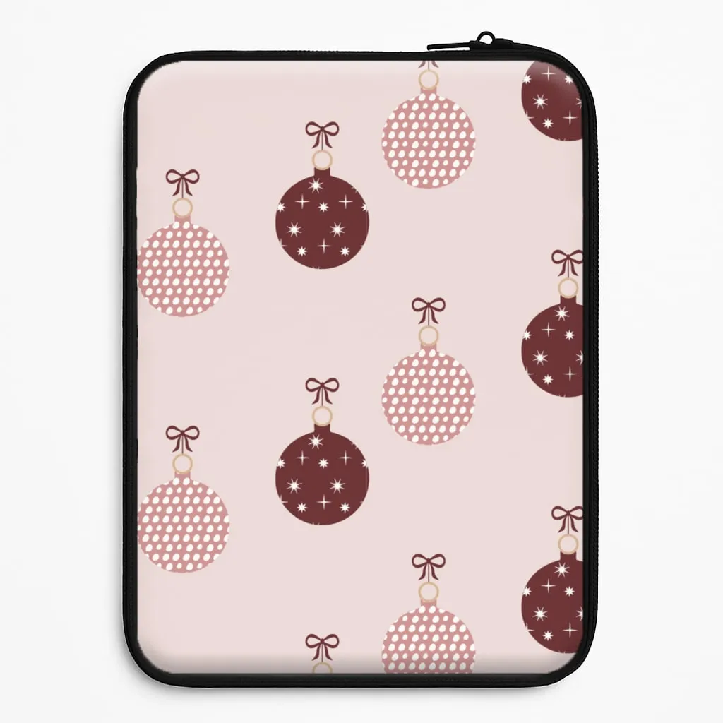 Flexible Grip Form Christmas Bauble Pattern Laptop Sleeve