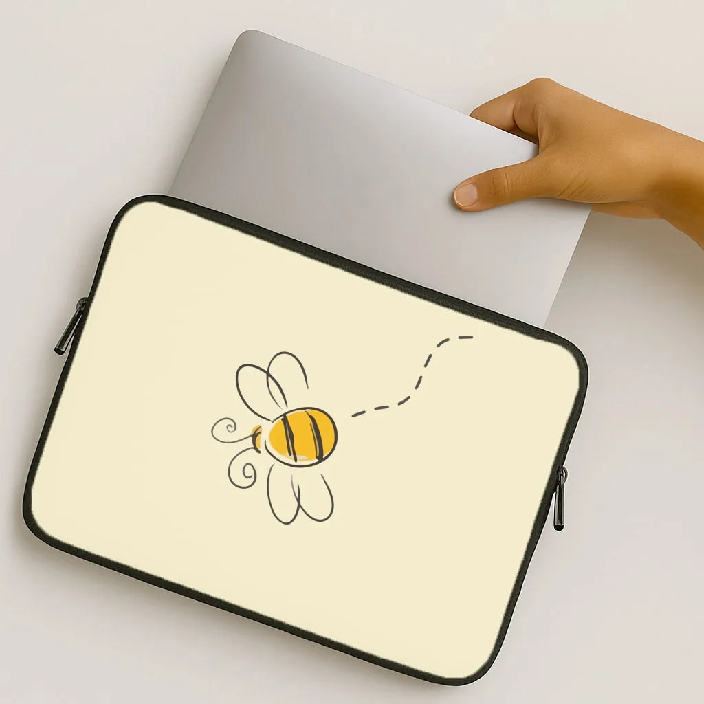 Comfort Texture Finish Spring Bee Laptop Sleeve