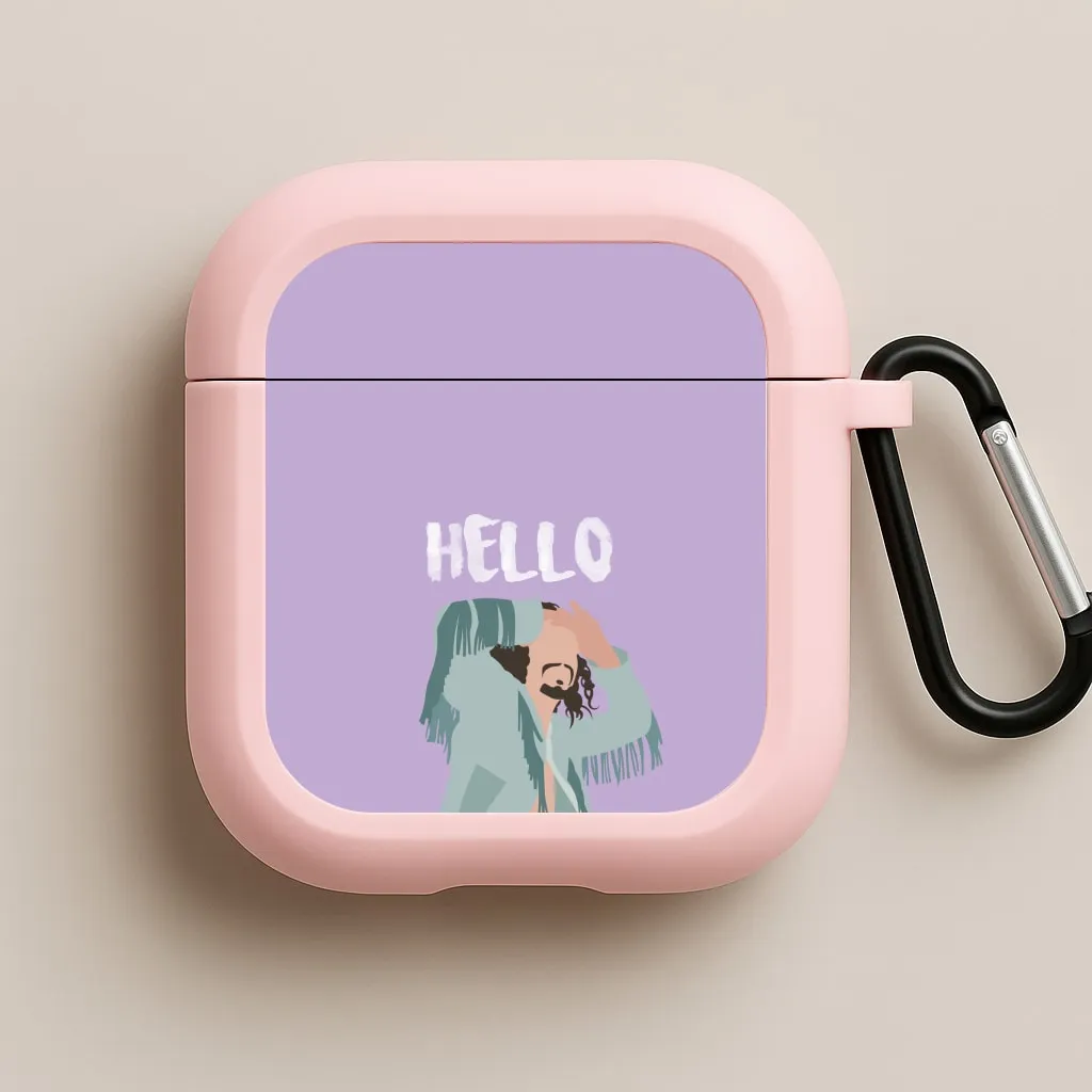 premium grip texture Tech Accessory Case Hello Goodbye AirPods Case