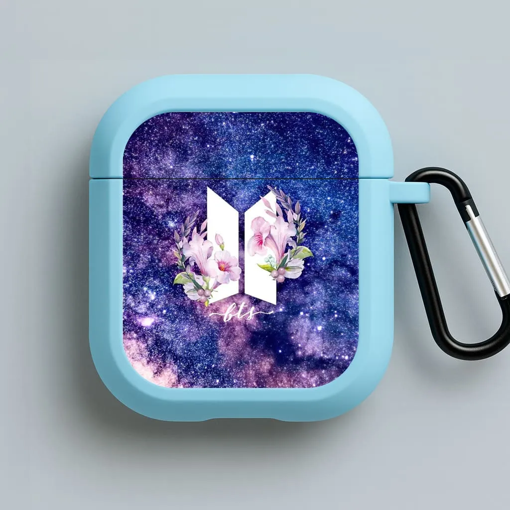 daily use protective shell Galaxy Floral K-Pop Band Logo AirPods Case