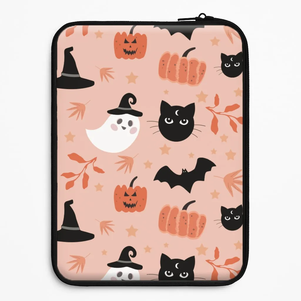 Daily Grip Pretty Pink Halloween Pattern Laptop Sleeve