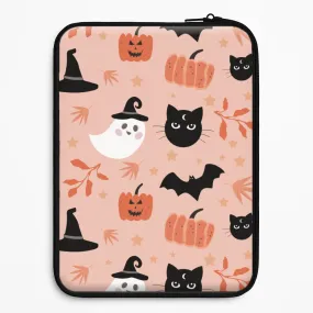 Daily Grip Pretty Pink Halloween Pattern Laptop Sleeve