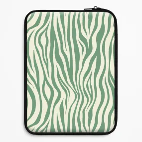 Green Zebra - Animal Patterns Laptop Sleeve Minimal Surface Protective Design Layer