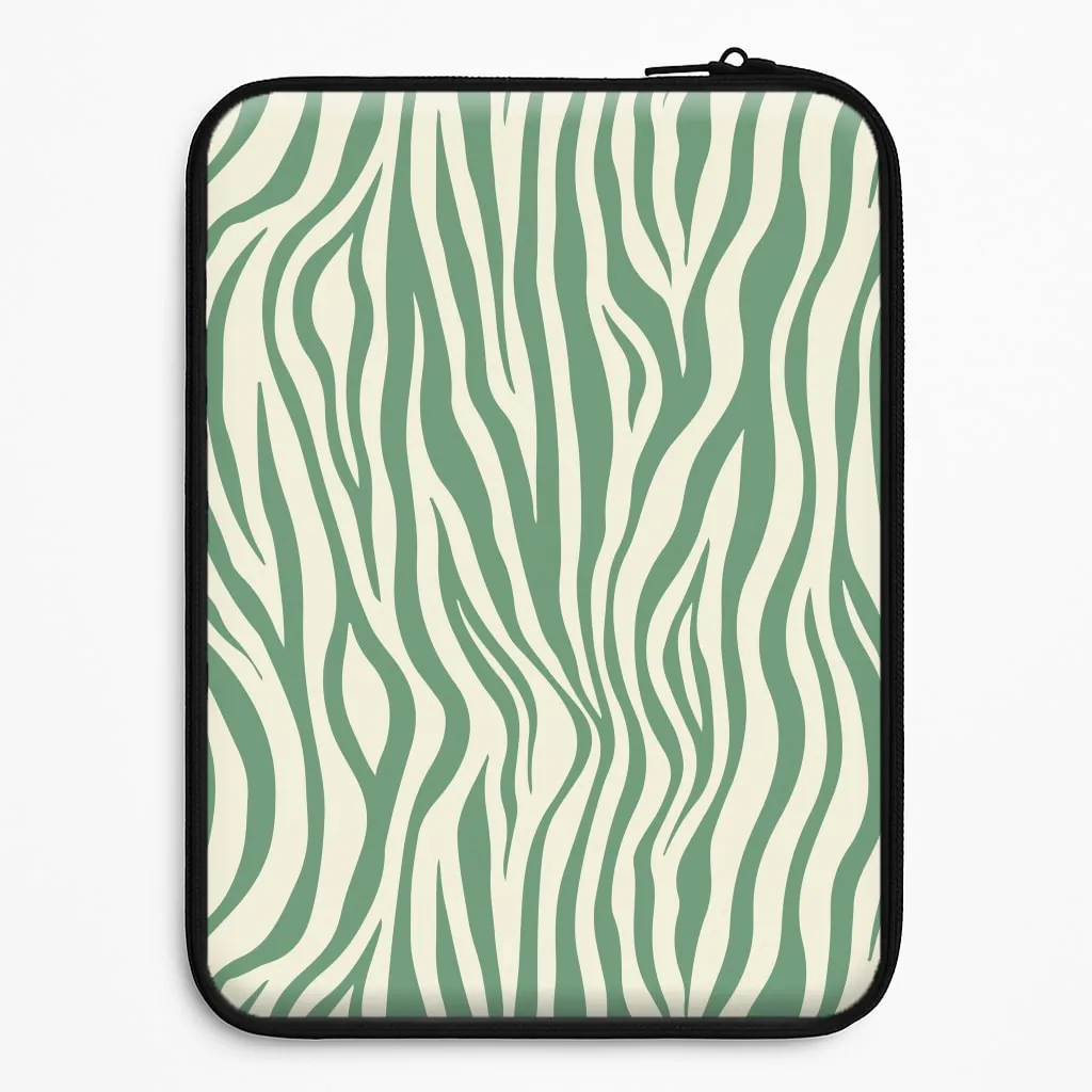Green Zebra - Animal Patterns Laptop Sleeve Minimal Surface Protective Design Layer