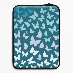 Outdoor Use Hybrid Pattern Texture Blue Gradient Butterfly - Butterfly Patterns Laptop Sleeve