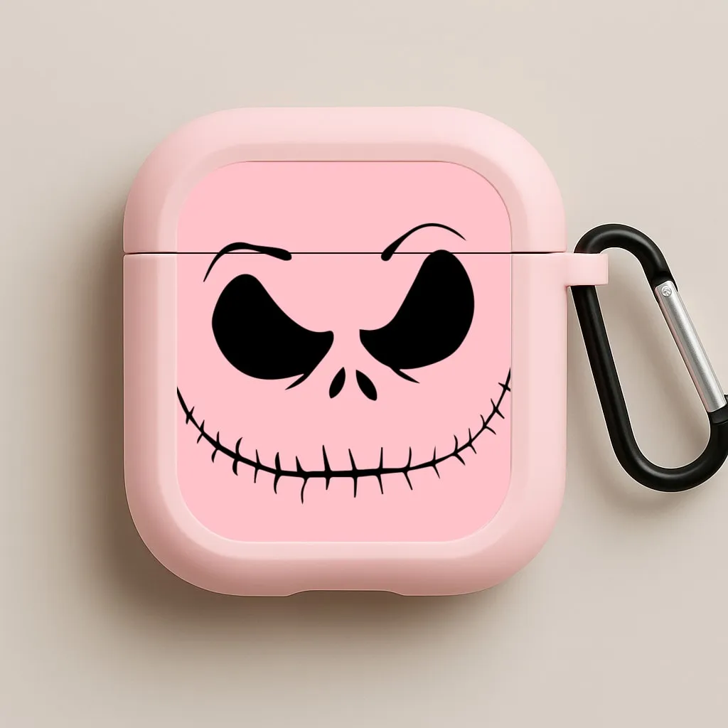 Pink Jack Skeleton AirPods Case everyday business companion