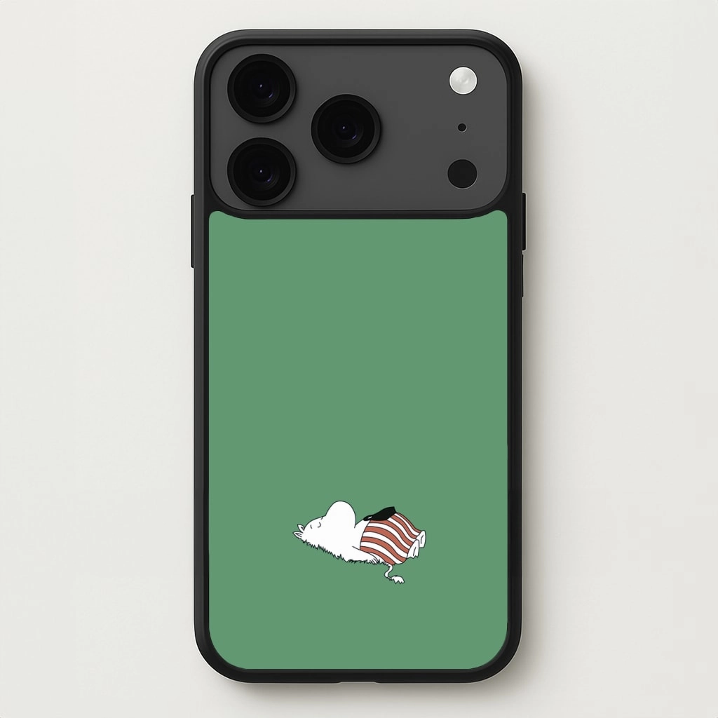 Minimal Look Hybrid Material Moom On Grass Phone Case