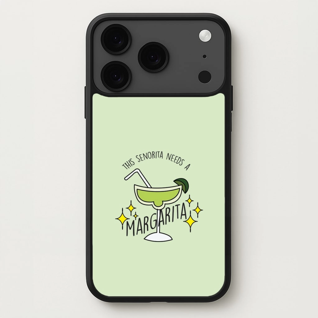 This Senorita Needs A Margarita - Funny Quotes Phone Case Recyclable Material