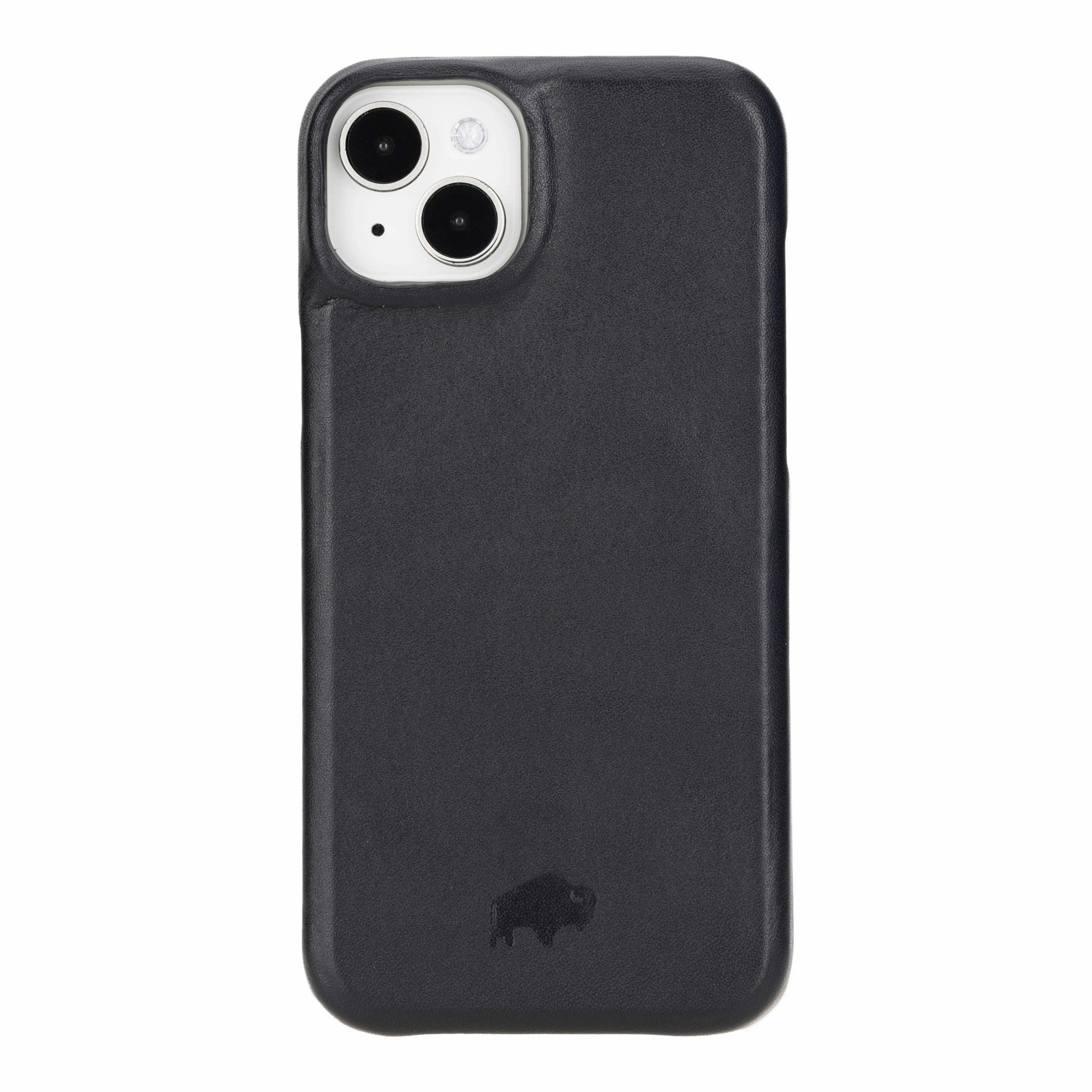 Mason Full-Grain Leather MagSafe Case ?C iPhone 14 Plus, Soft Black Vivid Pattern Design