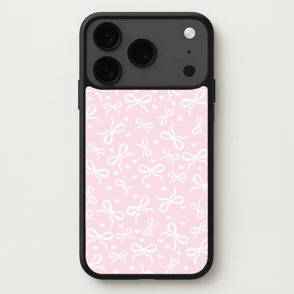 Coquette Bows And Hearts Baby Pink Phone Case Premium Quality Matte Shield