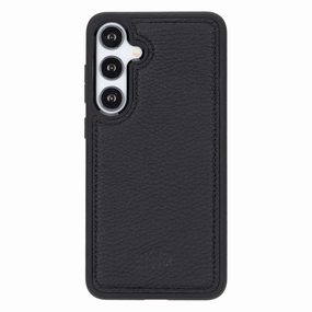 York Leather Snap-On Case - Galaxy S24 Plus, Pebble Black Matte Surface Design