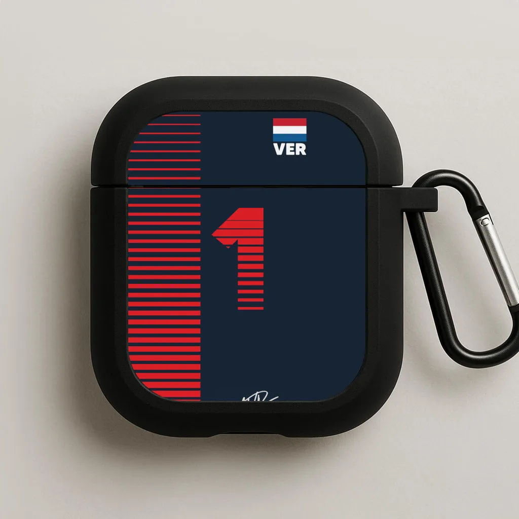compact anti slip case Luxury Carry Sleeve Verstappen - F1 AirPods Case