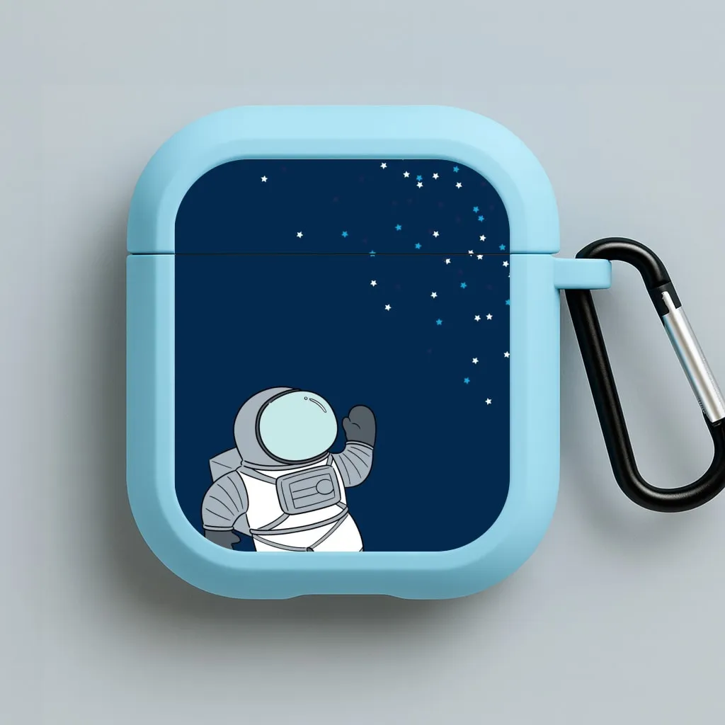 smooth matte earbuds shell Fashion Inspired Cover Astronaut Bobbling - Space AirPods Case