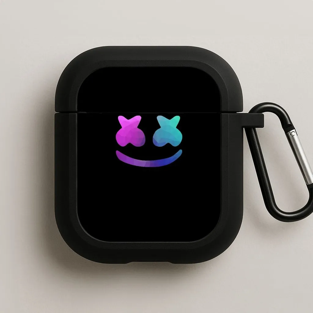 Travel Ready Pouch compact neon ergonomic silicone protector Black White Helmet DJ AirPods Case