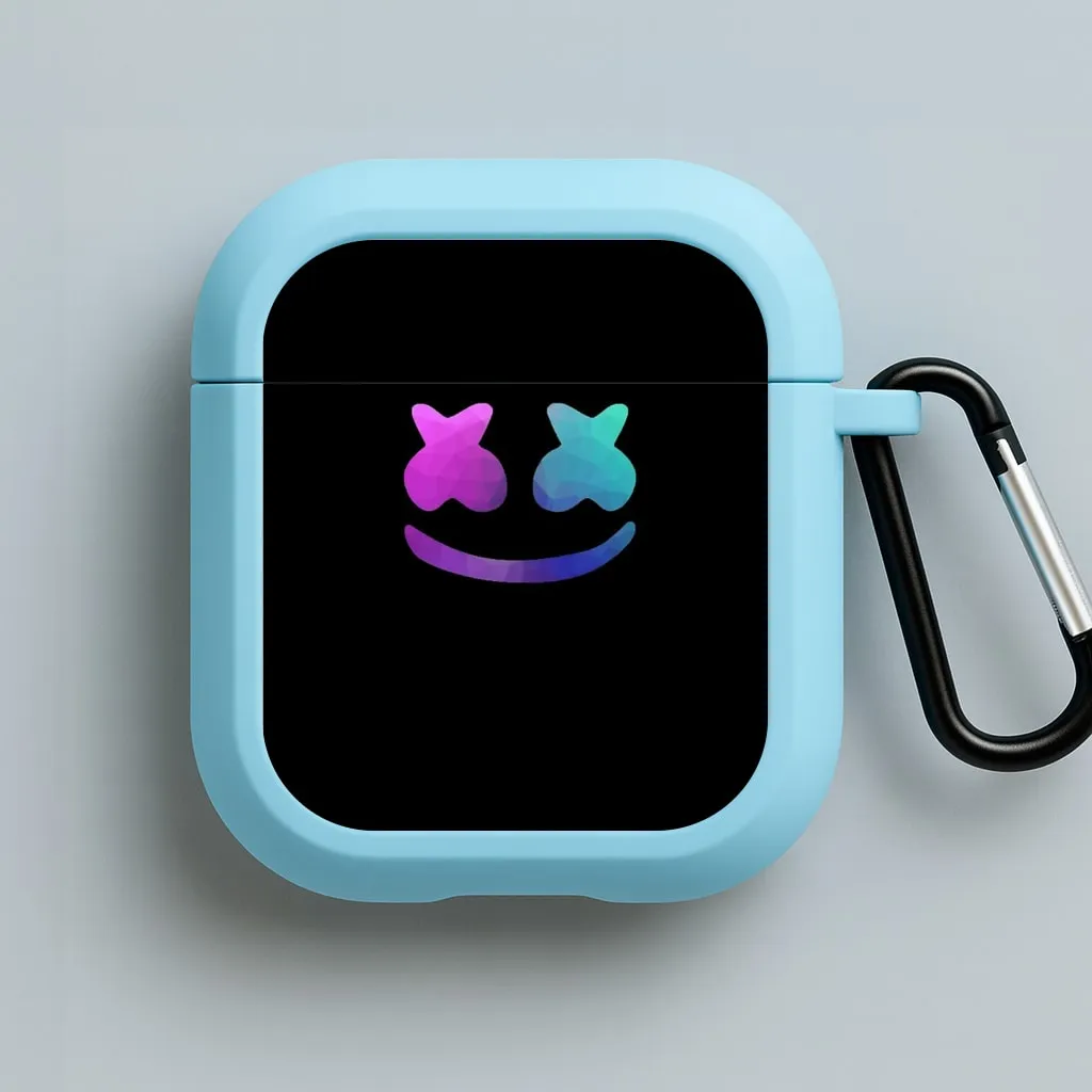 Trendy Daily Case Modern Compact Organizer Black White Helmet DJ AirPods Case