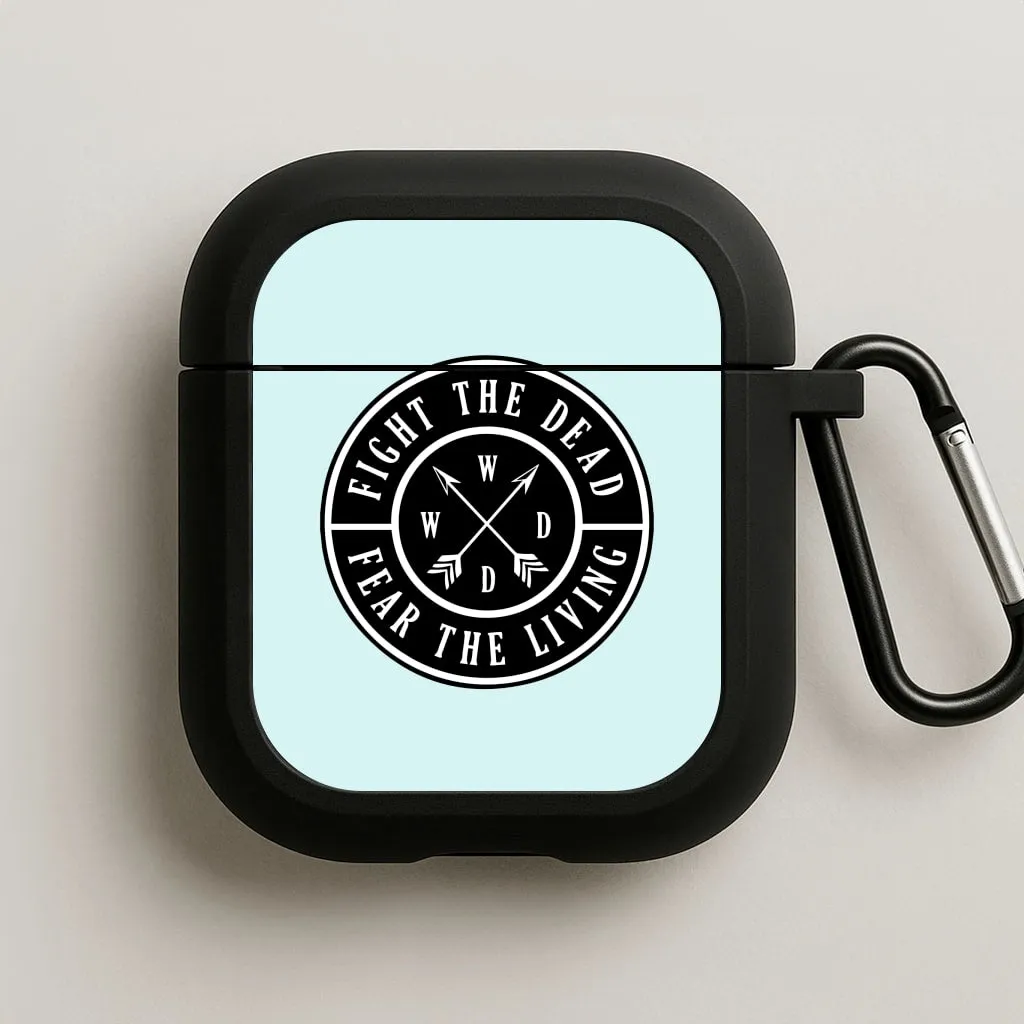 Fight The Dead, Fear The Living - TWD AirPods Case Minimal Smooth Finish Creative Silicone Cover