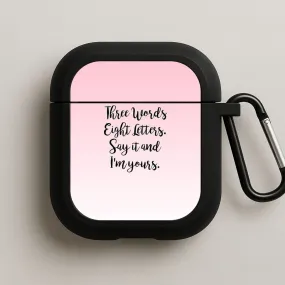 Three Words, Eight Letters - Gossip AirPods Case vivid soft pastel silicone shell