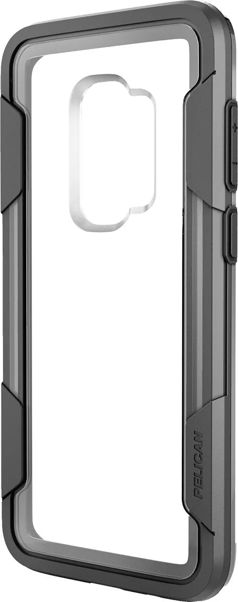 Voyager Case for Samsung Galaxy S9  (PLUS SIZE) - Clear Gray Marble Texture Flexible Grip Texture