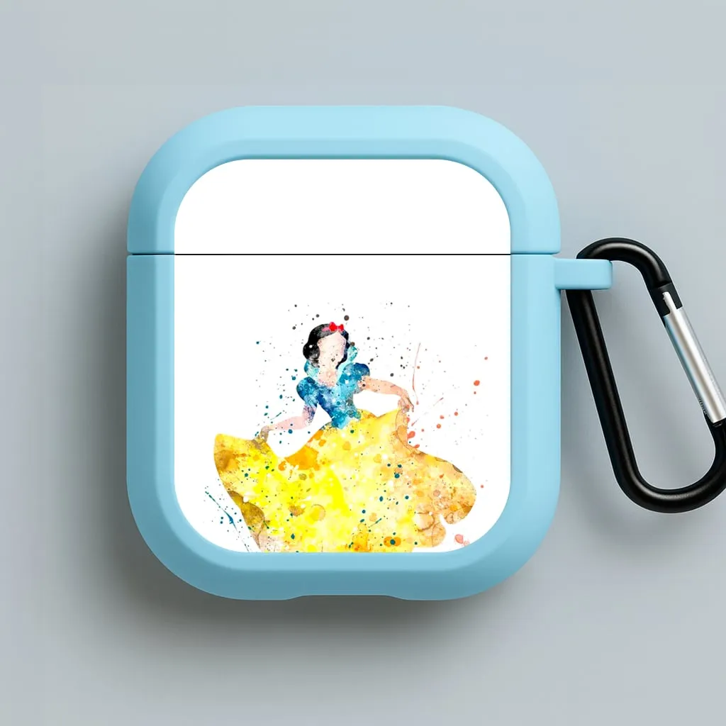 Watercolour Snow White Fairytale AirPods Case Soft Matte Coating Trendy Daily Case