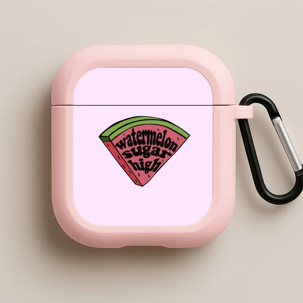 fashion ergonomic neon handmade silicone airpods case Watermelon Sugar High - Harry AirPods Case