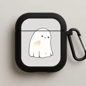 Sad Ghost Halloween AirPods Case Creative Compact Shell