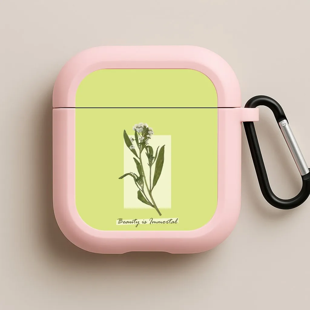 Beauty Is Immortal Press Flower AirPods Case workout earbuds case